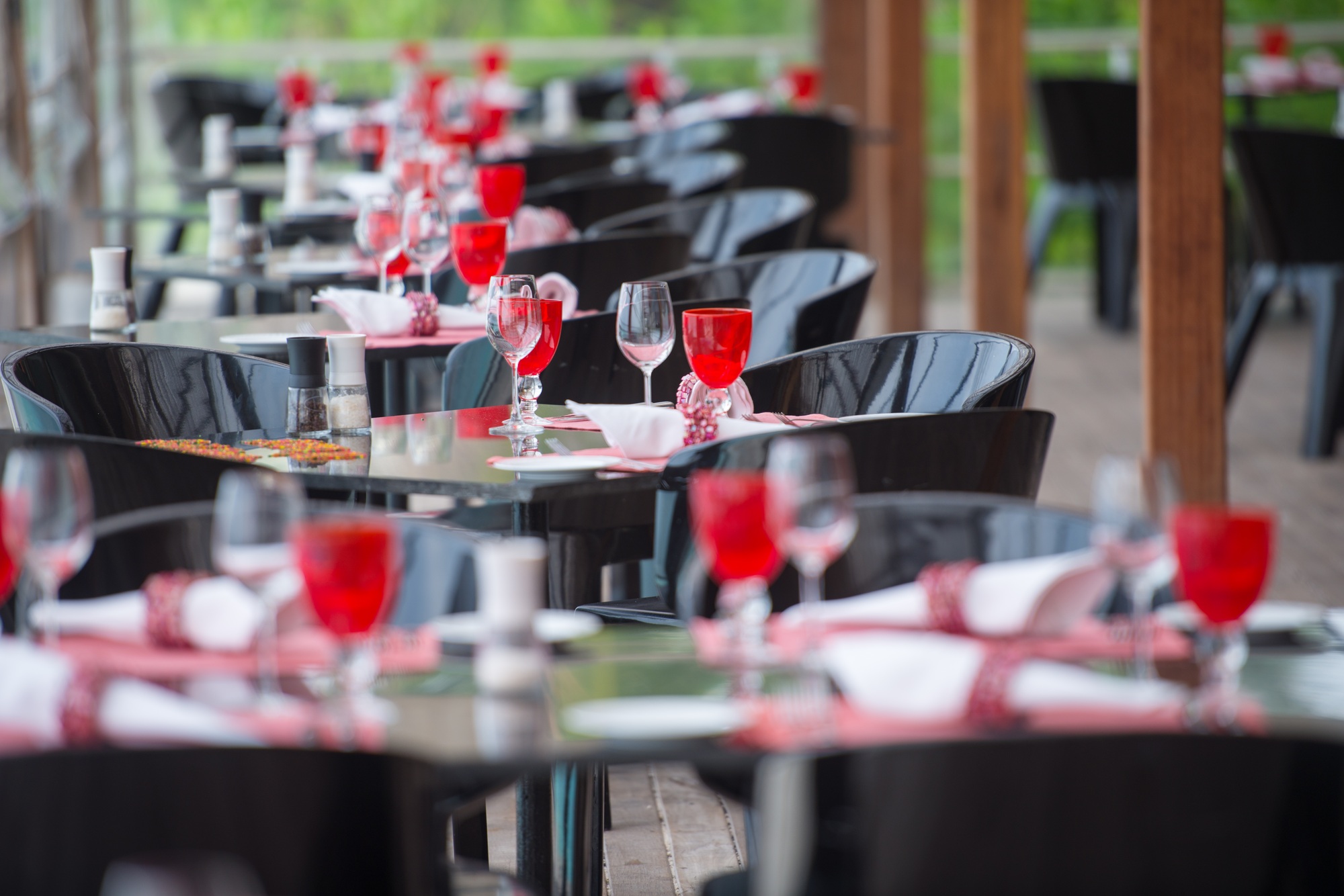table setting at restaurant